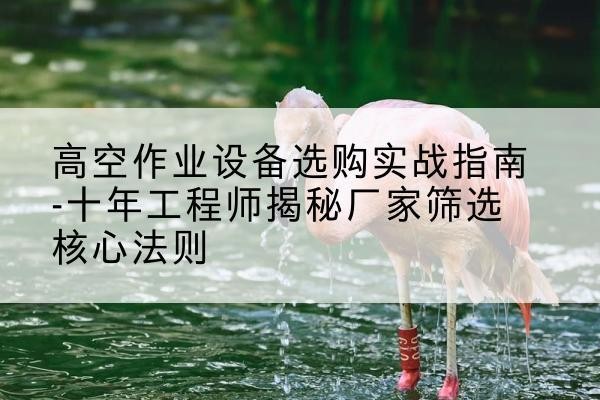 孝南剪叉式升降机厂家-高空作业设备选购实战指南-十年工程师揭秘厂家筛选核心法则